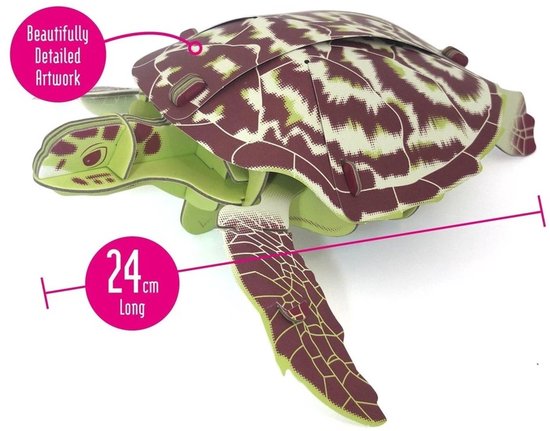 Construisez le vôtre : Mini -constructions - Tortue imbriquée - Kit de construction en carton