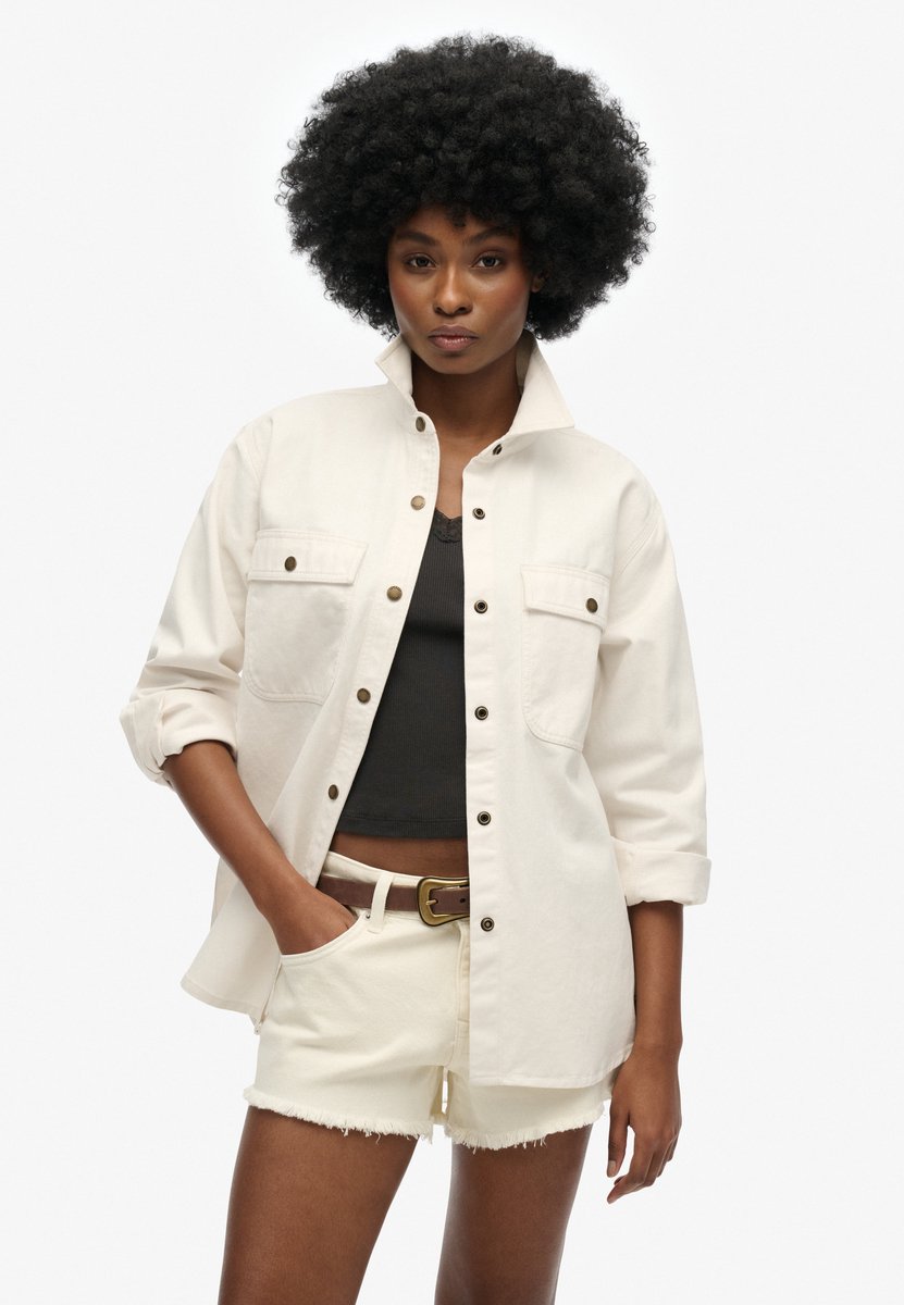 Superdry Workwear overshirt Dames Shirts Creme
