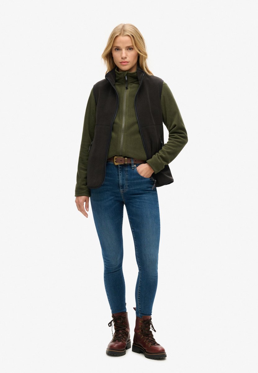 Superdry Polarfleecejack met volledige rits Dames Truien Groen