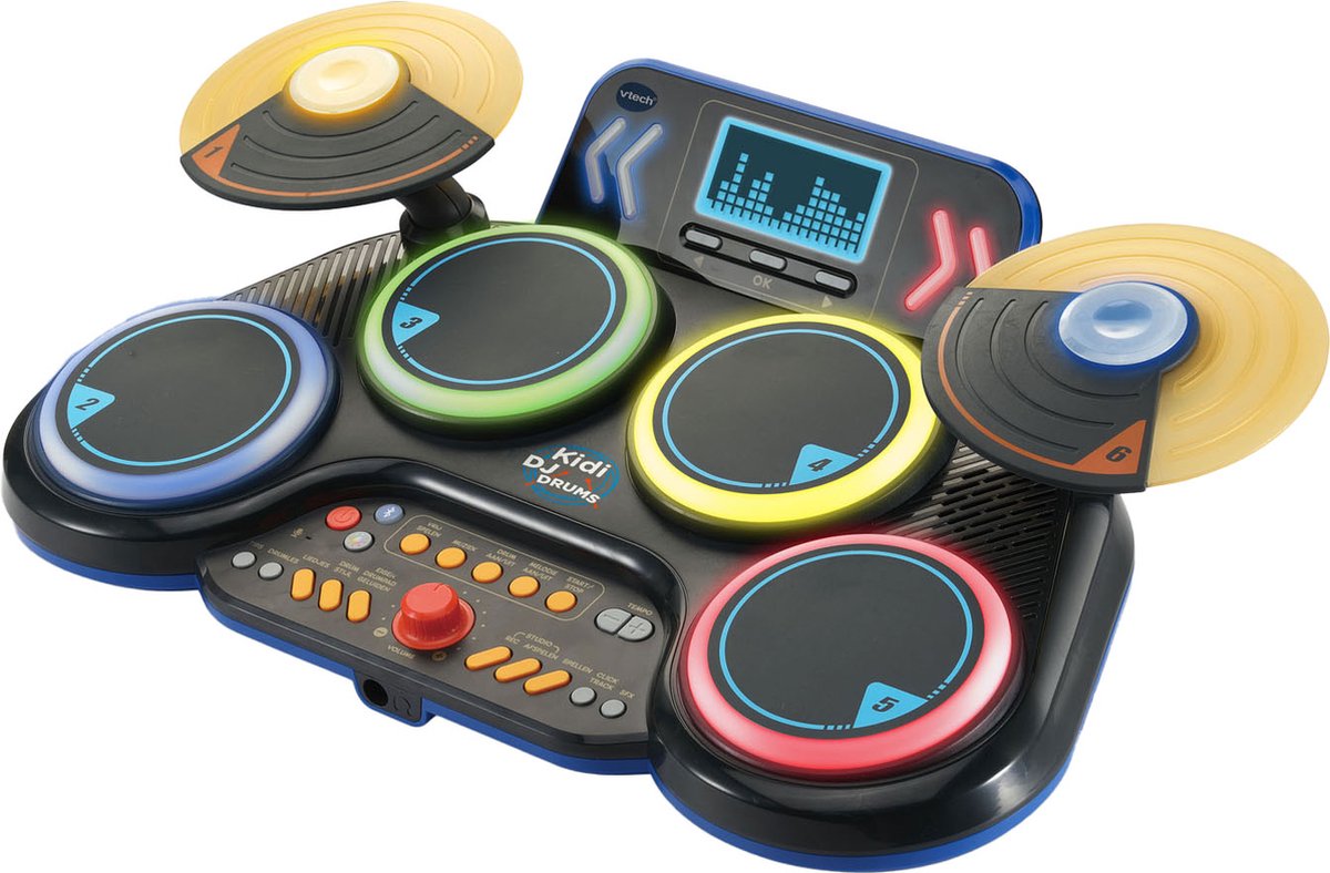 VTech Kidi DJ Drums - Interactief Speelgoed - Stimuleert Creativiteit - Inclusief Opname Functie & Bluetooth - Speelgoed vanaf 6 Jaar