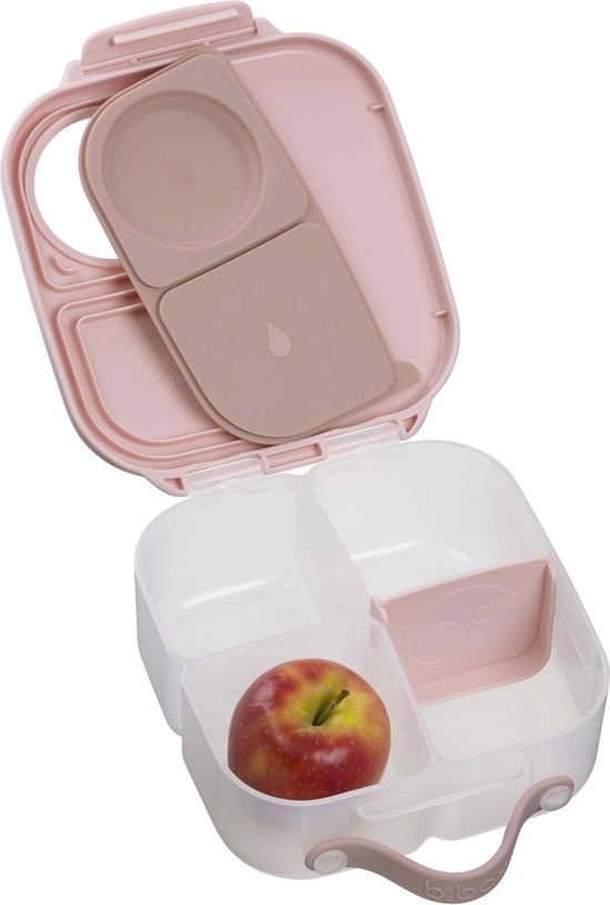 b.box Mini boîte à lunch | Boîte Bento à 3 compartiments (dont 2 étanches) | Idéal pour les tout-petits, déjeuners et Snacks pour les Enfants | Pour un fruit Heel | Sans BPA