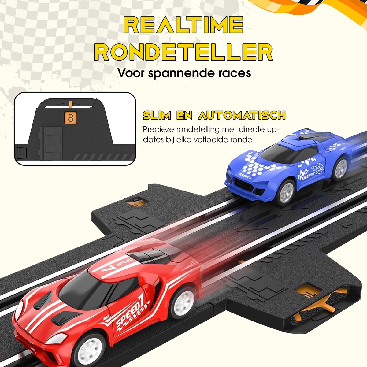 CosmoToys Elektrische Racebaan - Auto Speelgoed - voor Kinderen - Kinderspeelgoed - Autobaan Speelgoed - 3.9M Lang - Looping — afbeelding 6