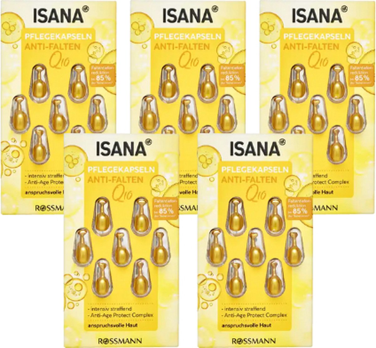 ISANA Concentraat Q10 Anti-Rimpel capsules - COMBI-verpakking 5x 7 stuks - Anti-rimpel - Anti-Aging Complex - 35 stuks