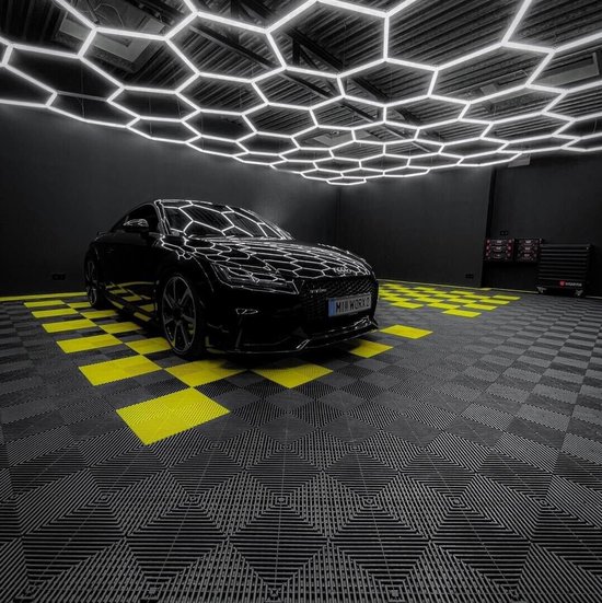 Havena Hexagon LED Verlichting | Visgraat LED voor Kappers, Barbers, Garages & Werkplaatsen - Visgraat - Groot - Kwaliteit | Sache Bikes