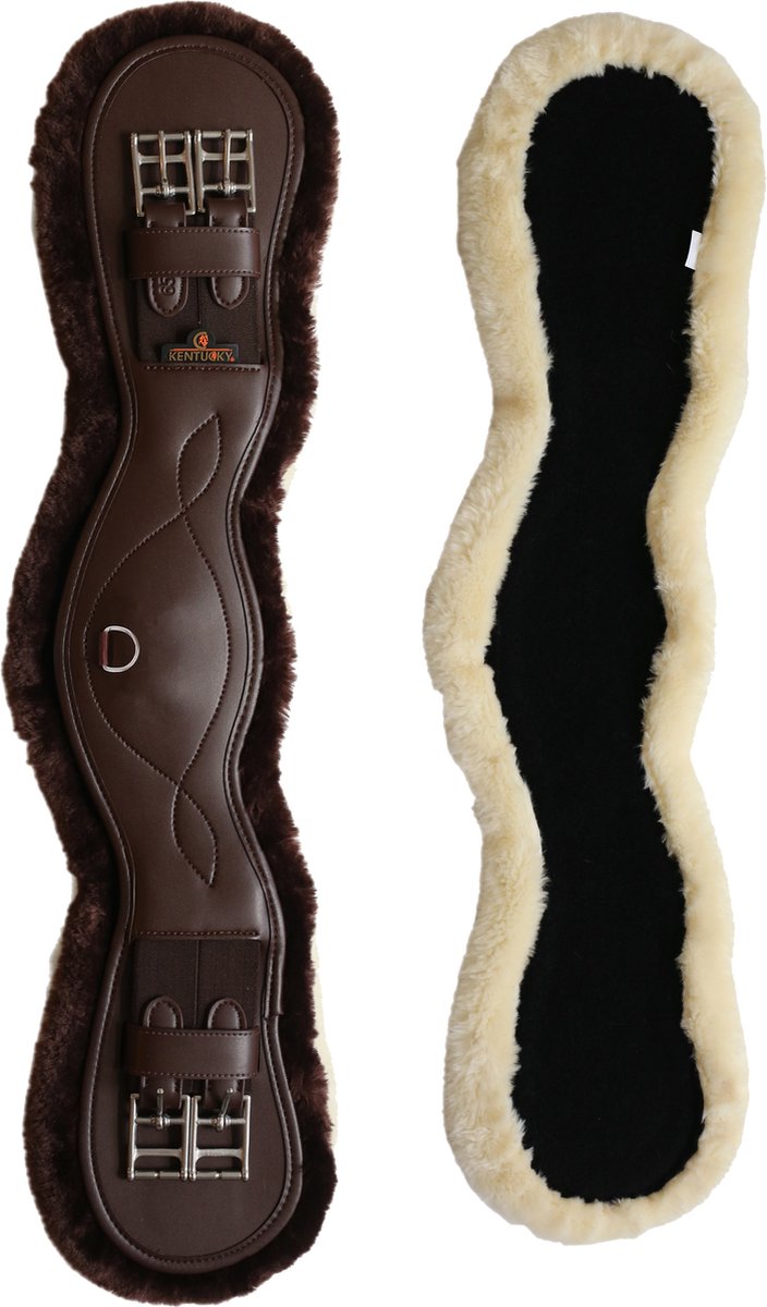 Anatomische Korte Singel wol/bont bruin 60 cm