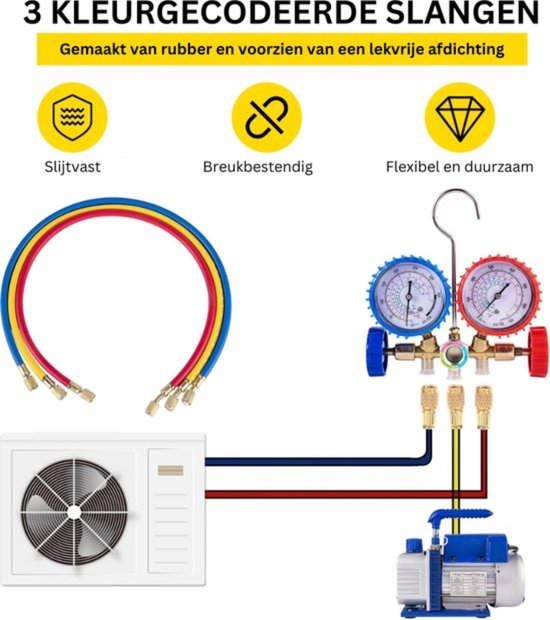 Professionele Vacuumpomp - Blauw - Compact & Draagbaar - Inclusief Hoogwaardige Accessoires van Merkloos — afbeelding 3