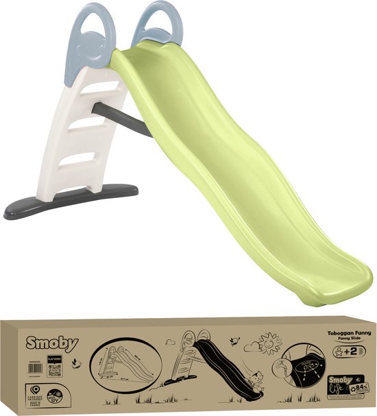 Smoby -Smoby Life - Glijbaan funny slide - Peuter - voor buiten - met wateraansluiting - vanaf 2 jaar
