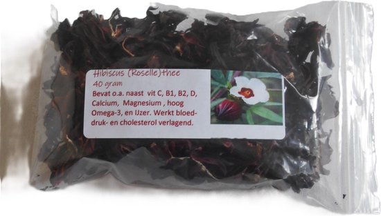 Hibiscus thee - 100% puur - Kruidenthee - Cafeïnevrij - gedroogde hibiscus bloemen - goed doel