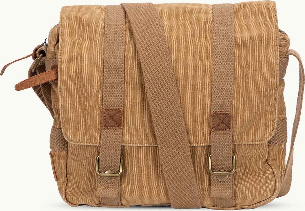 Scippis Metro Bag – Stevige Canvas Schoudertas met Leren Accenten