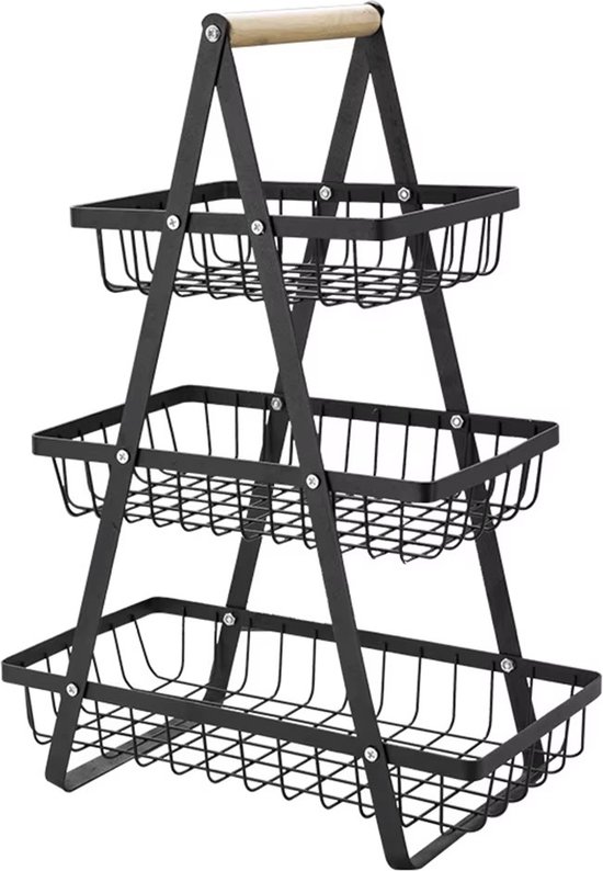 Melko Etagere XXL 2 étagères métal décoratif 52CM Brown Vintage Standetagere