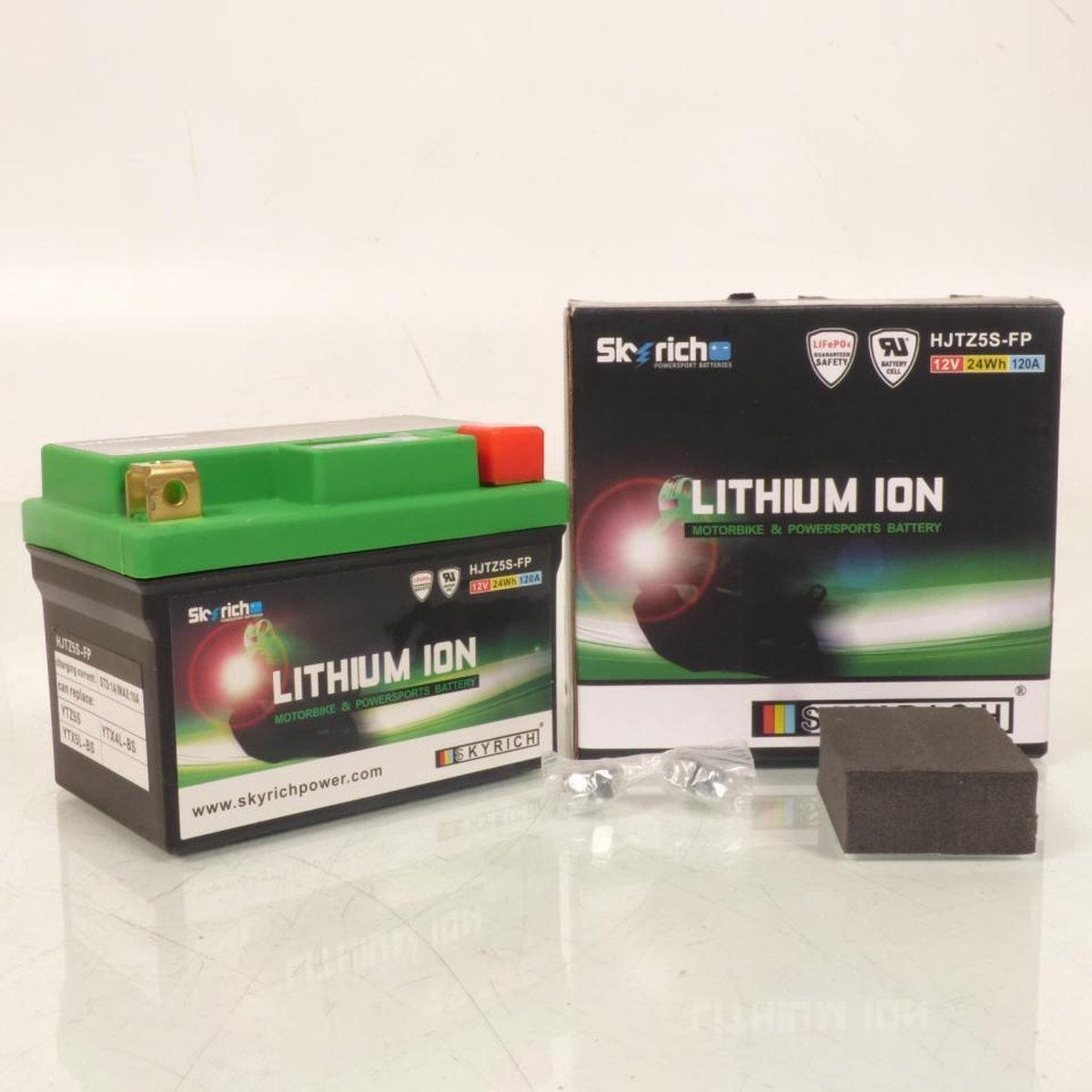 lithium skyrich voor moto ktm 450 exc-f 4t 2017 ytz5s-bs / hjtz5s-fp / 12v 1.6ah neuf