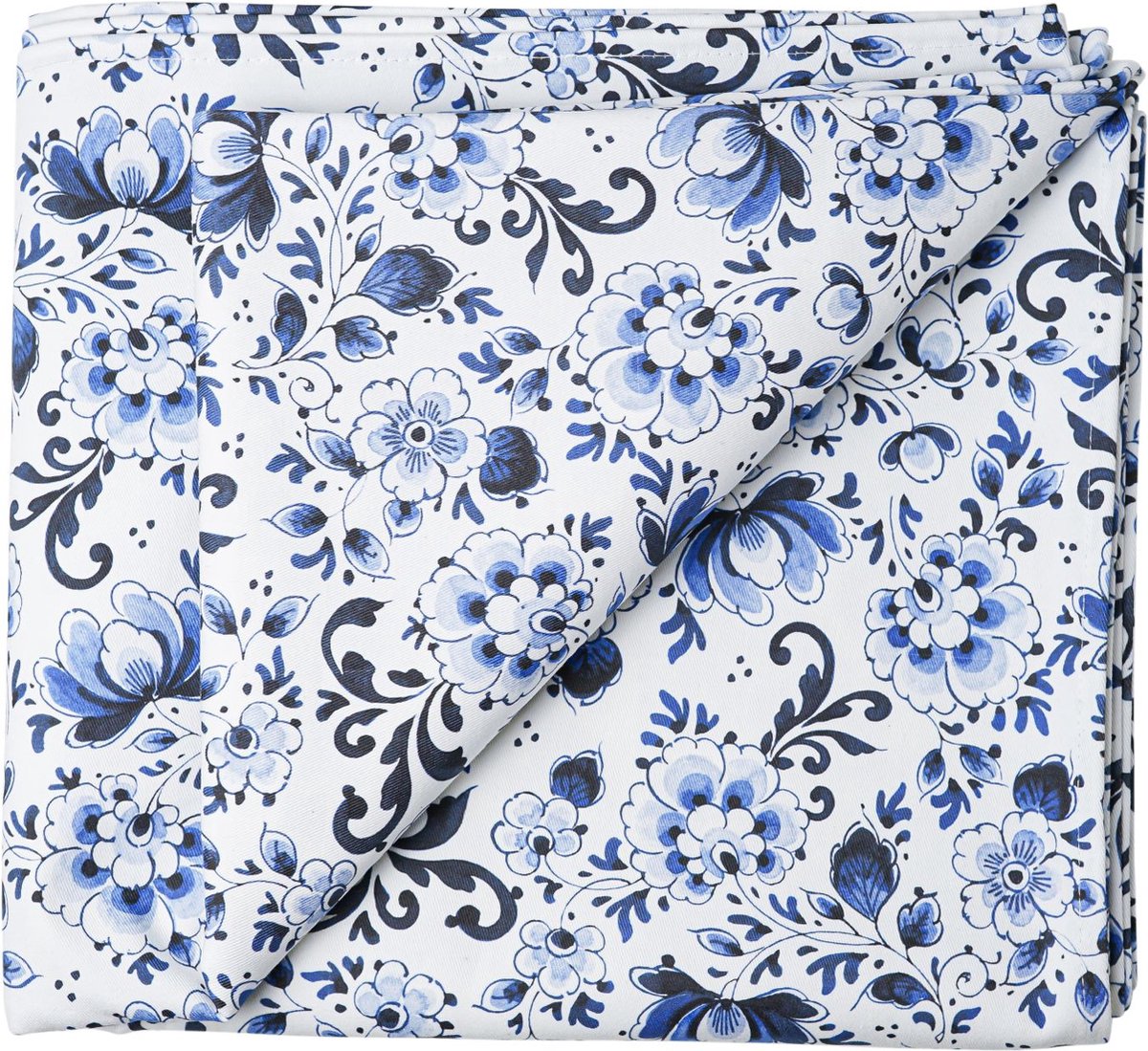Tafelkleed Bloemen - Wit - Katoen - 140 x 260 cm