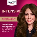Vrouw met langdurige, glanzende, bruine haren van Palette Intensive.
