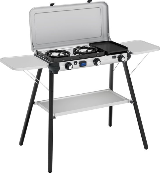 Campingaz Camping Kitchen 2 Multi-Cook Plus camping kooktoestel – 3 krachtige branders – koken en grillen op één apparaat