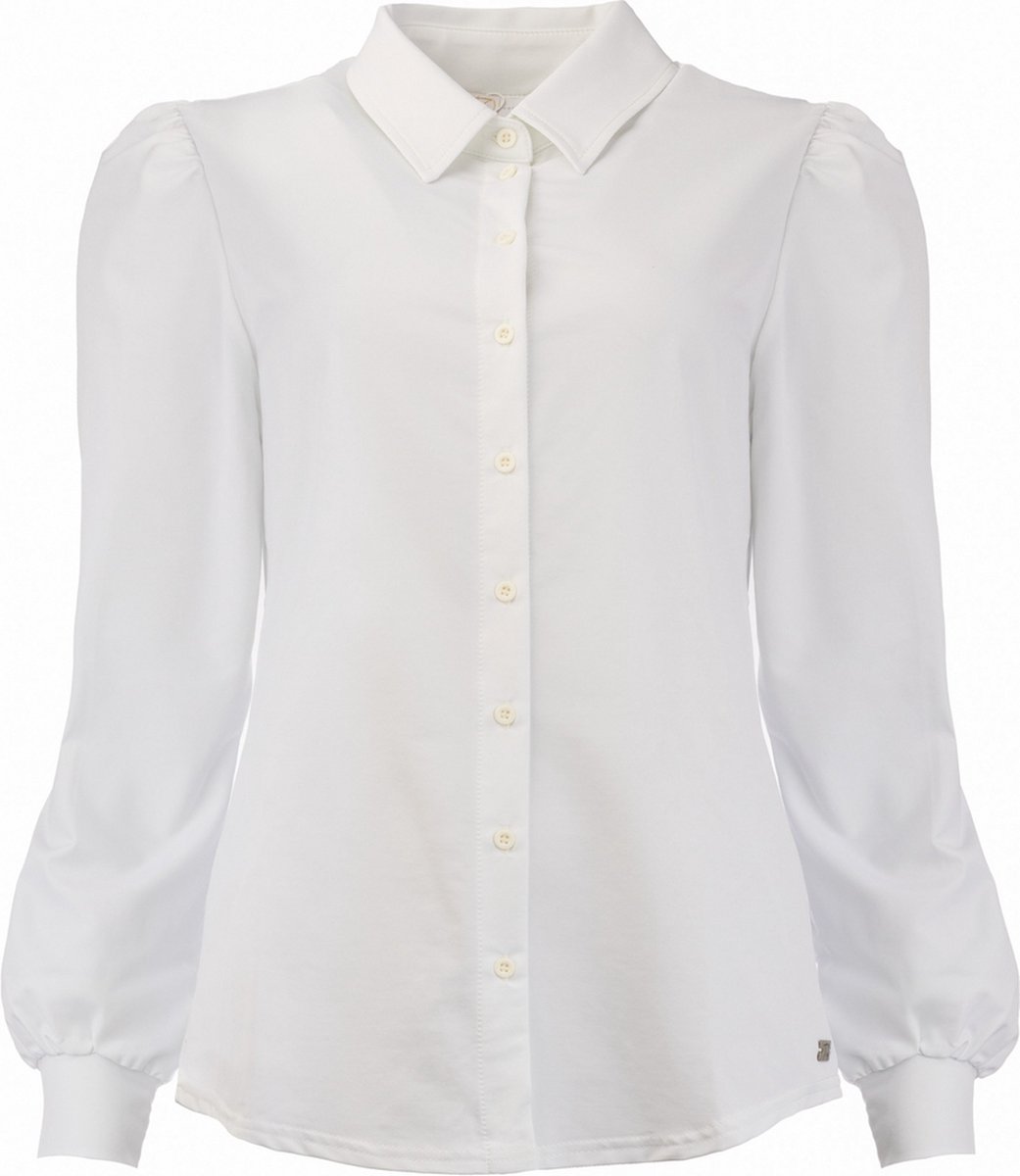 TQ Amsterdam Blouse Evelien Ls Basic Travel 00tq052a Ls White Dames Maat - XS
