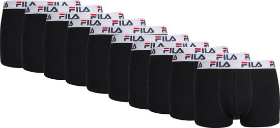 FILA - Boxers Basic pour homme - Lot de 10 - Taille XXL - Zwart