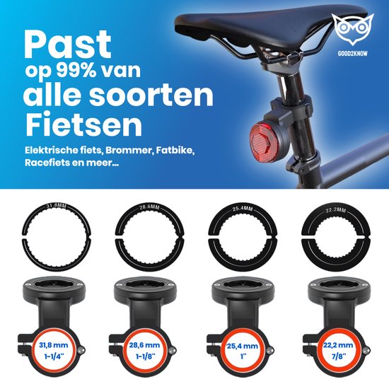 Good2know Gps Tracker Fiets met FindMy tracker – Inclusief Tag – Fiets tracker – Fiets Gps – Geschikt voor Apple – Verborgen als fietsreflector
