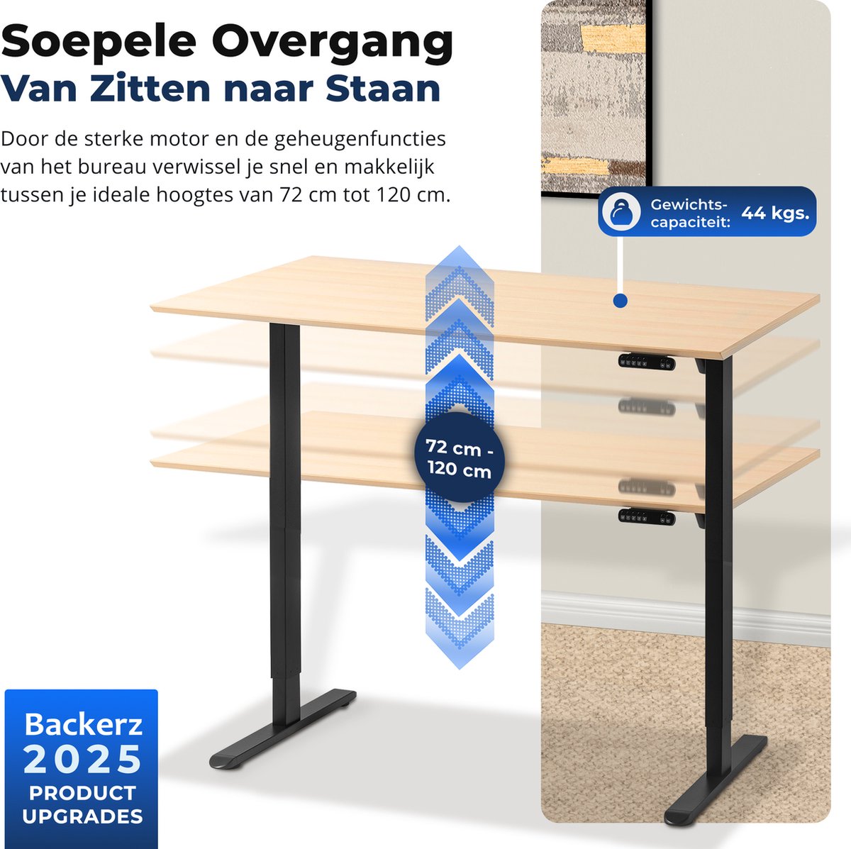 Backerz Backerz Zit Sta Bureau 120x60 - afbeelding 2