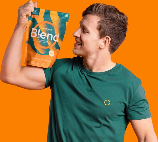 Orangefit Blend Proteine Poeder - Vegan Proteine Shake - 750g (25 shakes) - Eiwitshake Vanille - met BCAA & Kurkuma - Pre / Post Workout — afbeelding 2