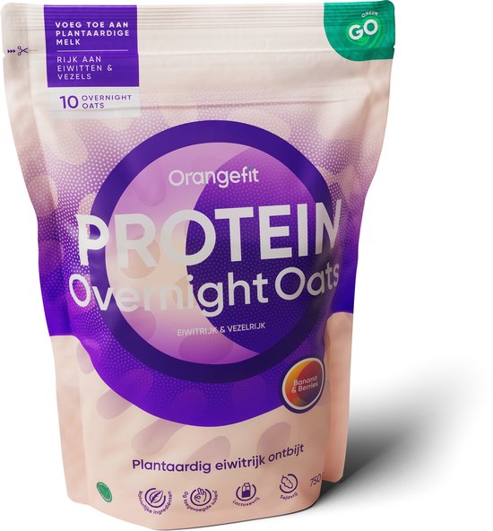Orangefit Protein Overnight Oats - Eiwitrijke, Havermout ontbijt - 750gr
