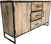 Deco4yourhome® - Dressoir - Tv Meubel - Mangohout - Staal - Industrieel - 180cm
