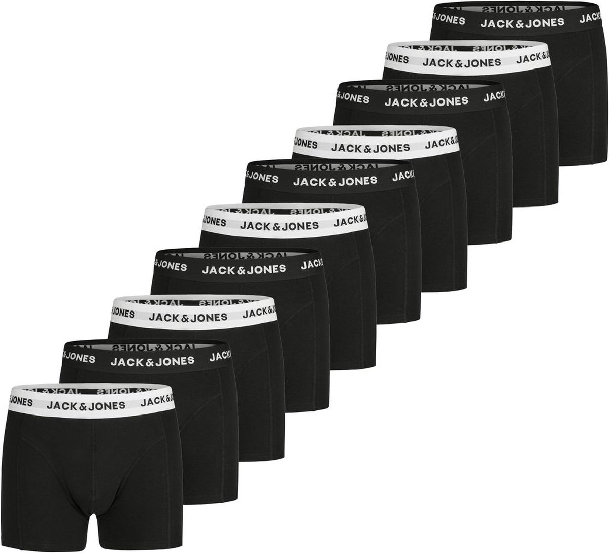 Jack & Jones Heren Boxershorts JACANTON Zwart XL Ondergoed met Elastische Softband