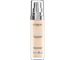 L’Oréal Paris True Match Foundation – 1N – Natuurlijk Dekkende Foundation met Hyaluronzuur en SPF 16 – 30ml – Vegan