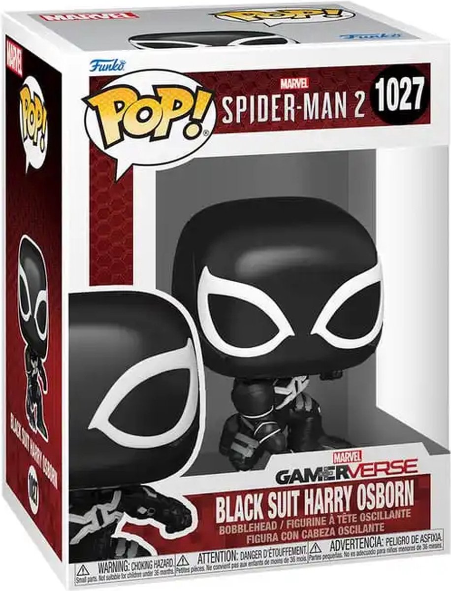Funko POP Games: Spider-Man 2 - Black Suit Harry Osborn speelfiguur thumbnail 3