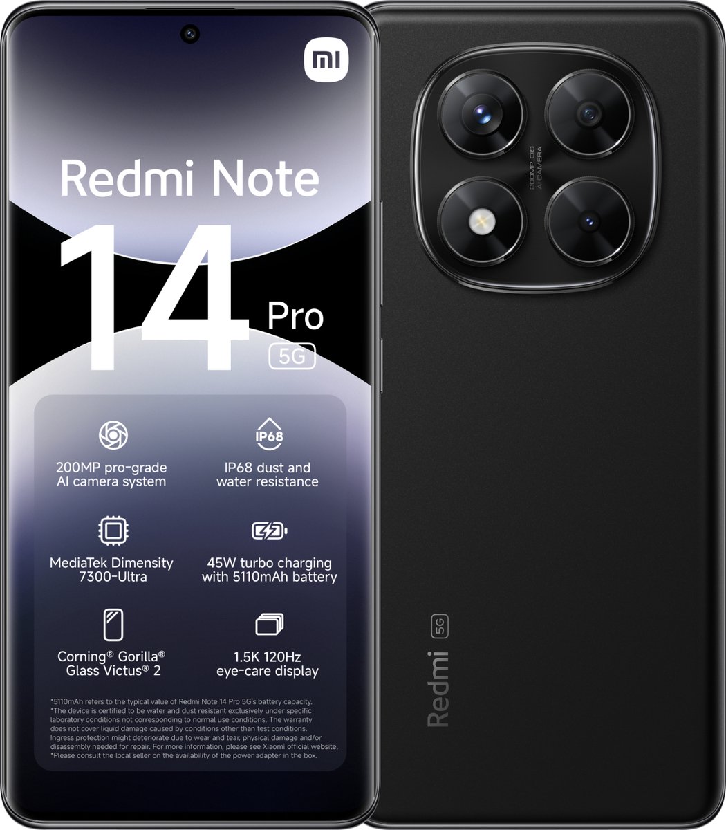 Redmi Note 14 Pro+ 5G Midnight Black 8GB+256GB