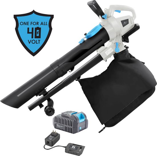 H-Ster Leo 40V Accu Bladblazer 3-in-1 – Bladblazer & Bladzuiger met versnipperen– 264 m³/h – 187 km/h – incl. Accu & Lader