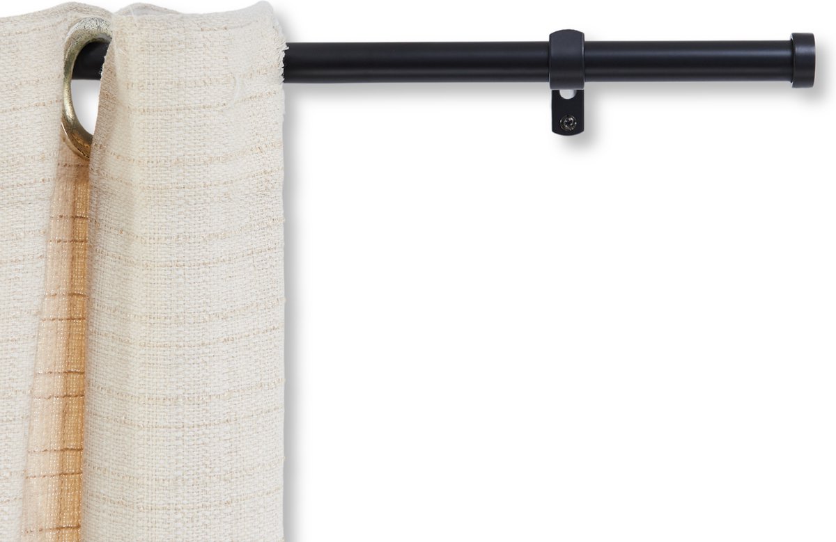 Gordijnroede 200cm - beige hout - 28mm (1280109) | Leen Bakker