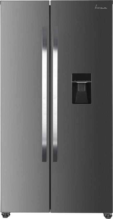 Fram Koelvriescombinatie met Waterdispenser Full No Frost – Amerikaanse Koelkast 439 Liter – LED-display met Touch-bediening – 5 Jaar Garantie – Antraciet