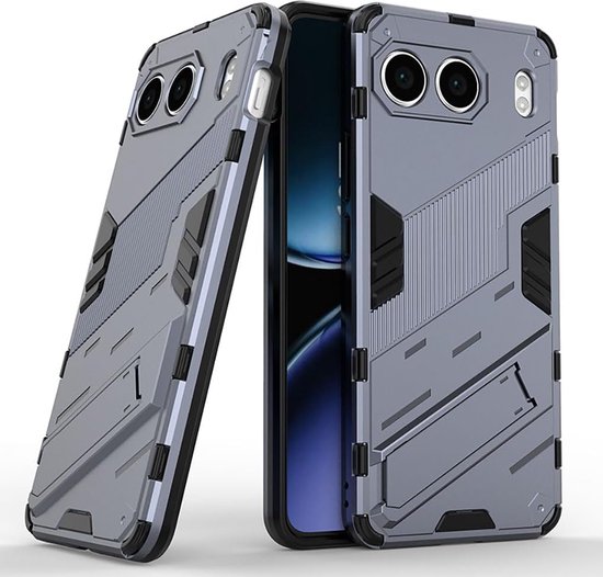 Exobox Compatible avec OnePlus Nord 4 - Coque arrière hybride en Siliconen ultra fine et résistante aux chocs - Grijs