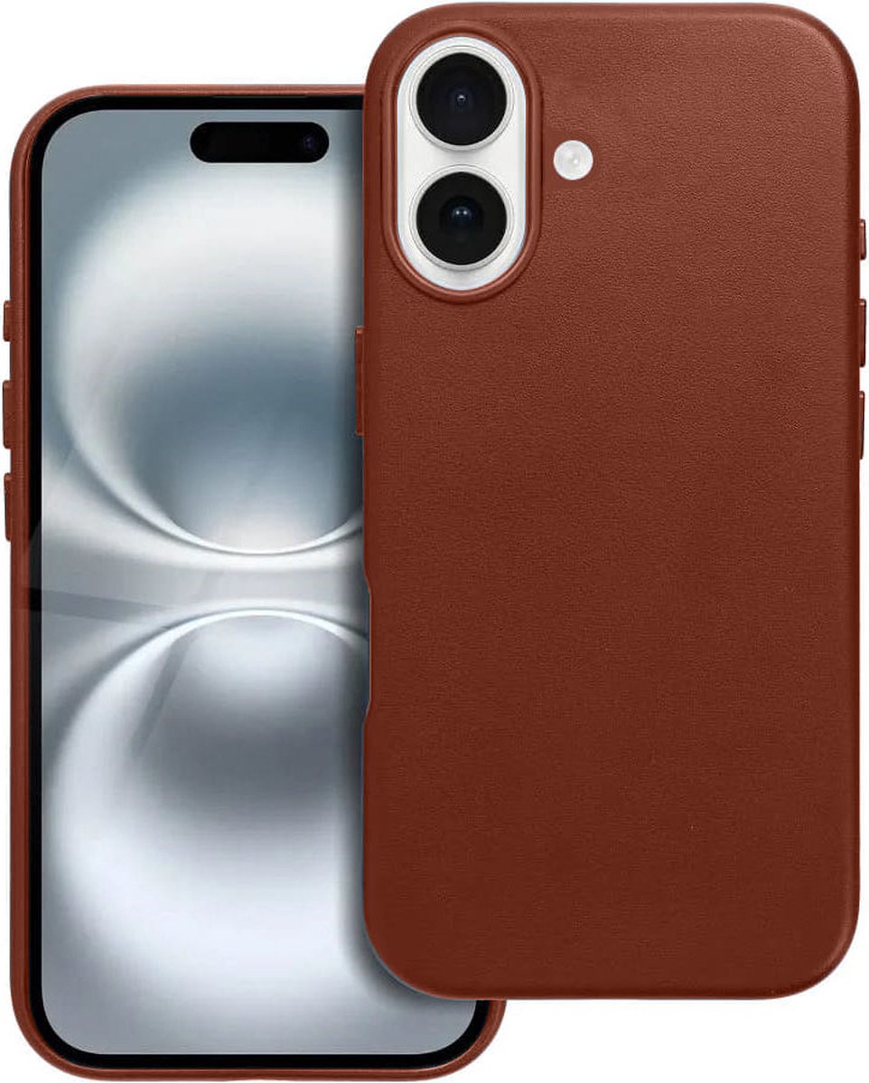 Casify Leren Hoesje geschikt voor MagSafe iPhone 16 Plus Hoesje - Omber