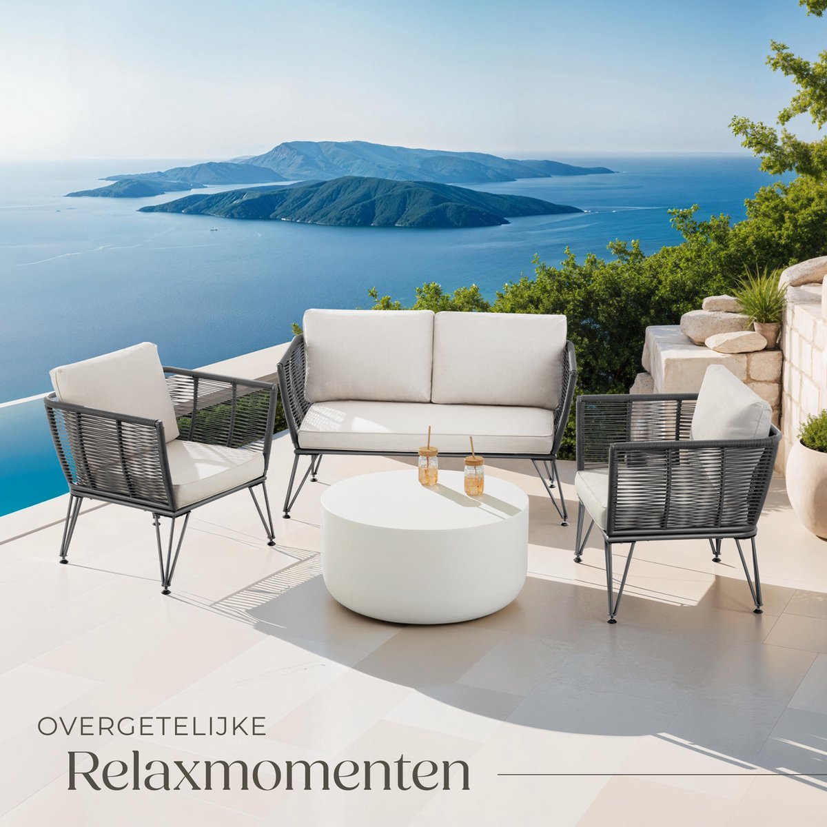 tectake tectake Sundo Loungeset - afbeelding 4
