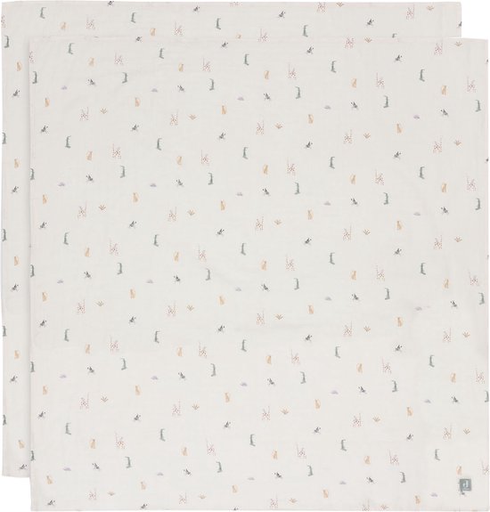 Jollein - Hydrofiele Doek Large 115x115cm - Inbakerdoek - Zacht Katoen - 2 Stuks - Jungle Jambo