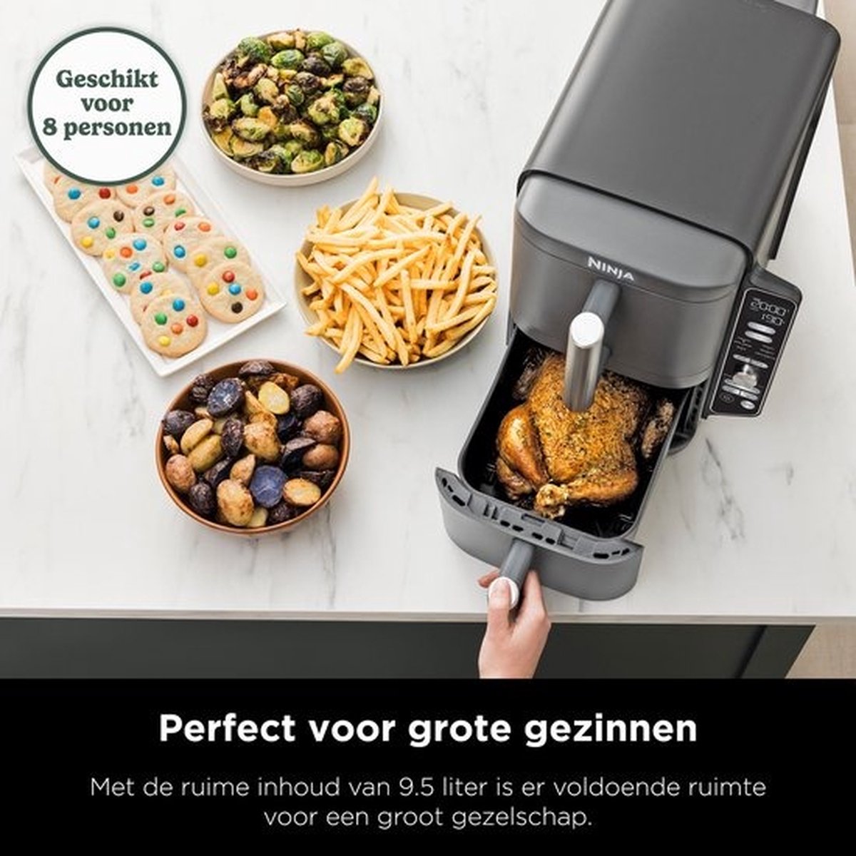 Ninja Double Stack Airfryer XXL - 9.5 Liter - Dubbele