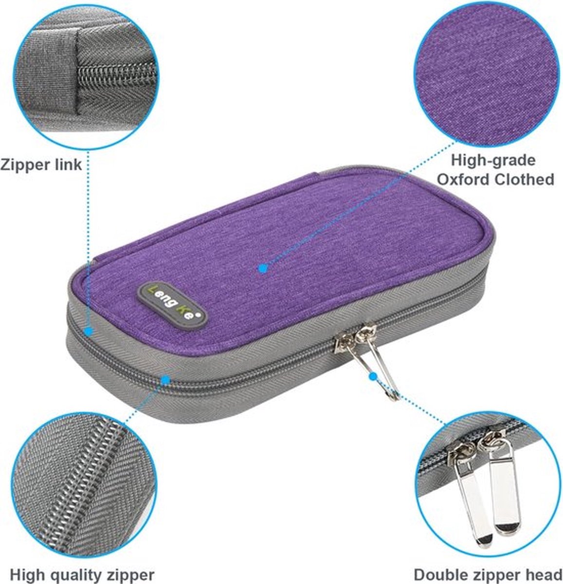 Insuline Travel Case - Diabetes Bags Cooler Travel Case voor Diabetici Organiseer Benodigdheden Geïsoleerde Koelzak (Paars)