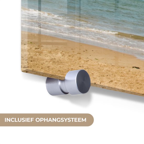 MuchoWow® Peinture sur verre 30x20 cm - Peinture sur verre acrylique - Plage - Été - Nuages ​​- Photo sur verre - Peintures