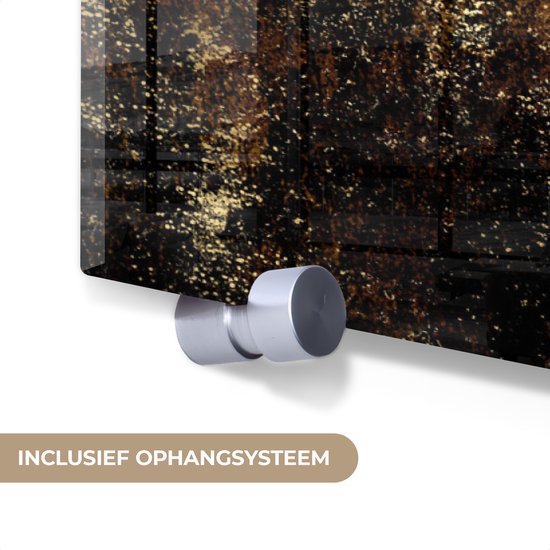 Peinture sur Verre - Or - Zwart - Luxe - 160x80 cm - Peintures sur Verre Acrylique - Photo sur Glas