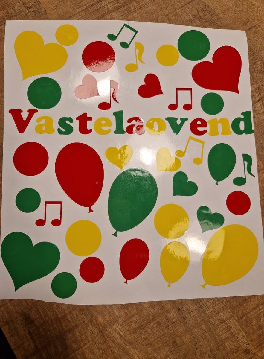Raamsticker herbruikbaar carnaval