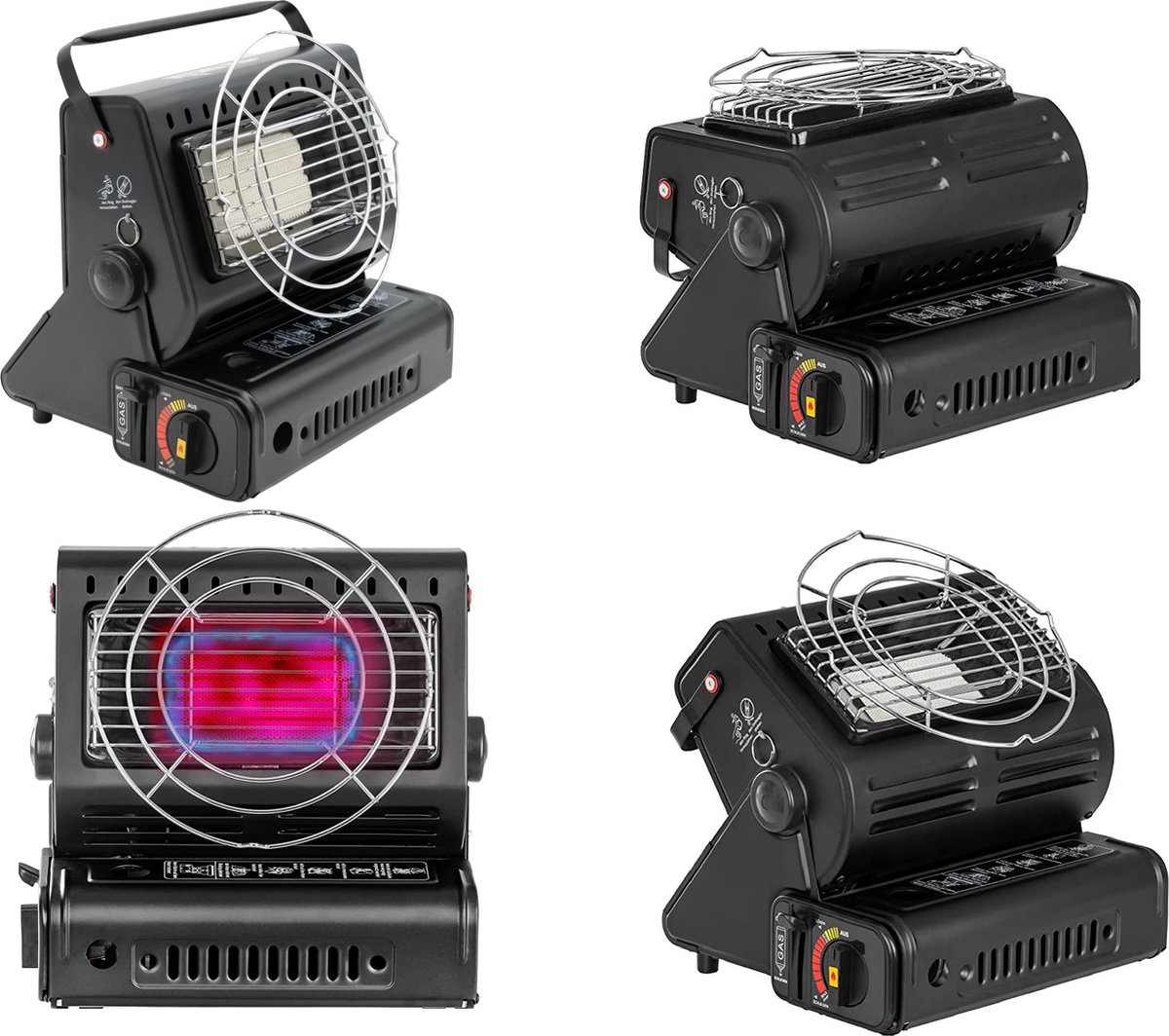 SMH LINE® Gaskachel - 2in1 - Incl. 8 Gasbussen - Heater - Kachel - Terrasverwarmer - Camping gaskachel - Gas Heater - Verstelbaar - Draagbaar – foto 6