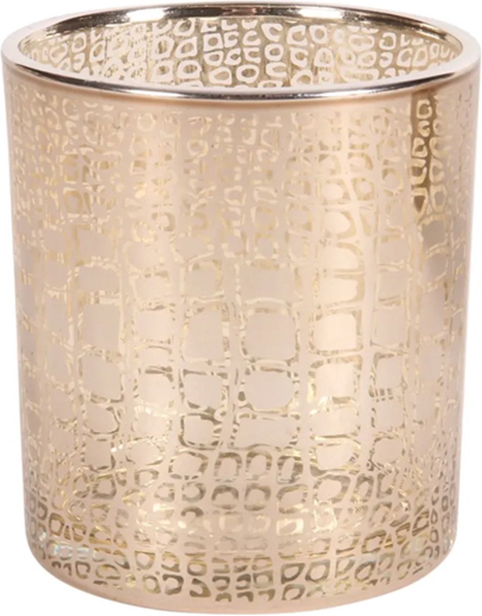Baroque - 3 stuks Waxinelichtjeshouder - kado - decoratieve accessoires - waxinelichtjes glas 8 cm - 8x7x7