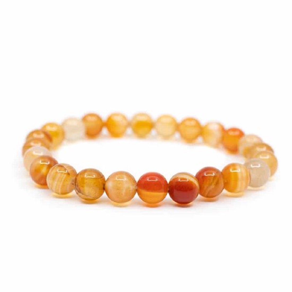 Rode Agaat Armband (8 mm)