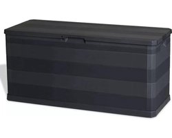 Tuinkussenbox - Tuinopslag - Opbergbox - Box Voor In De Tuin - Tuinkast - Kelderkast - 280 L - Antraciet