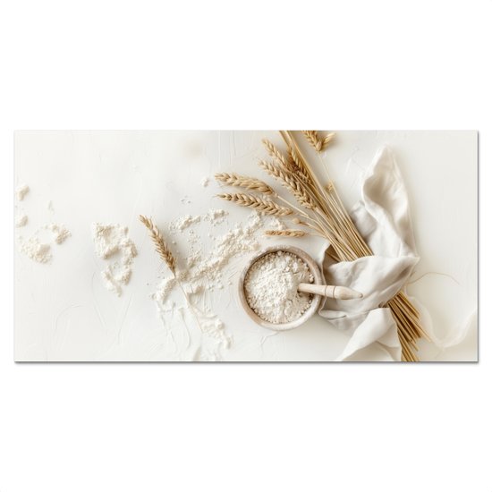 Crédence de Cuisinière en Aluminium 100x50 cm - Fleur - Bois - Blé - Écran Pare-éclaboussures pour Plaque de Cuisson - Protection Murale