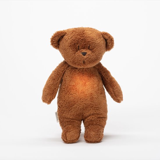 Moonie knuffel met licht en geluid beer Caramel natur