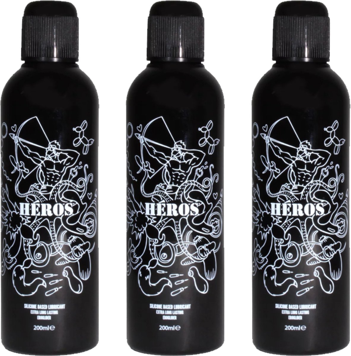 Goedkoopste Heros Siliconen Glijmiddel - 200 ml x 3 stuks!