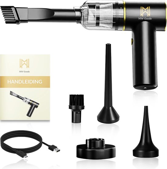 MW Kruimeldief Draadloos 12000 PA Zwart met Opzetstukken - MW - €39,95
