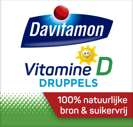 Davitamon Vitamine D Druppels - Vitamine D olie voor baby’s en kinderen - met zonnebloemolie - 100% natuurlijk